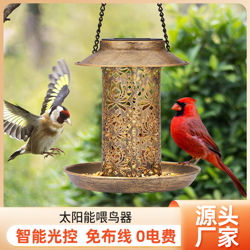 Outdoor Lighting Ideas For Backyard - Solar Bird Feeder Metal Outdoors Hanging
