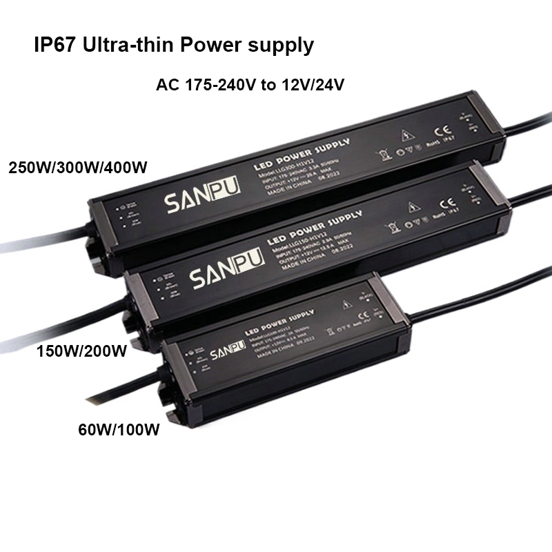 Outdoor Lighting Transformer Box - Ultra-Thin IP67 Waterproof Power Supply LED