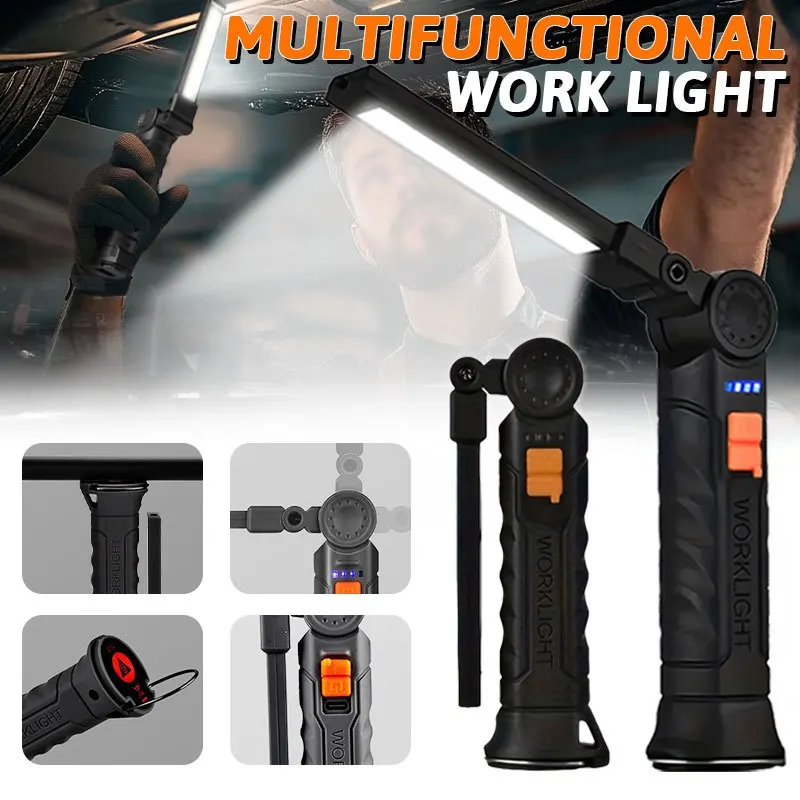 Outdoor Lighting Bulbs - Rechargeable Magnetic Work Light Flashlight Portable