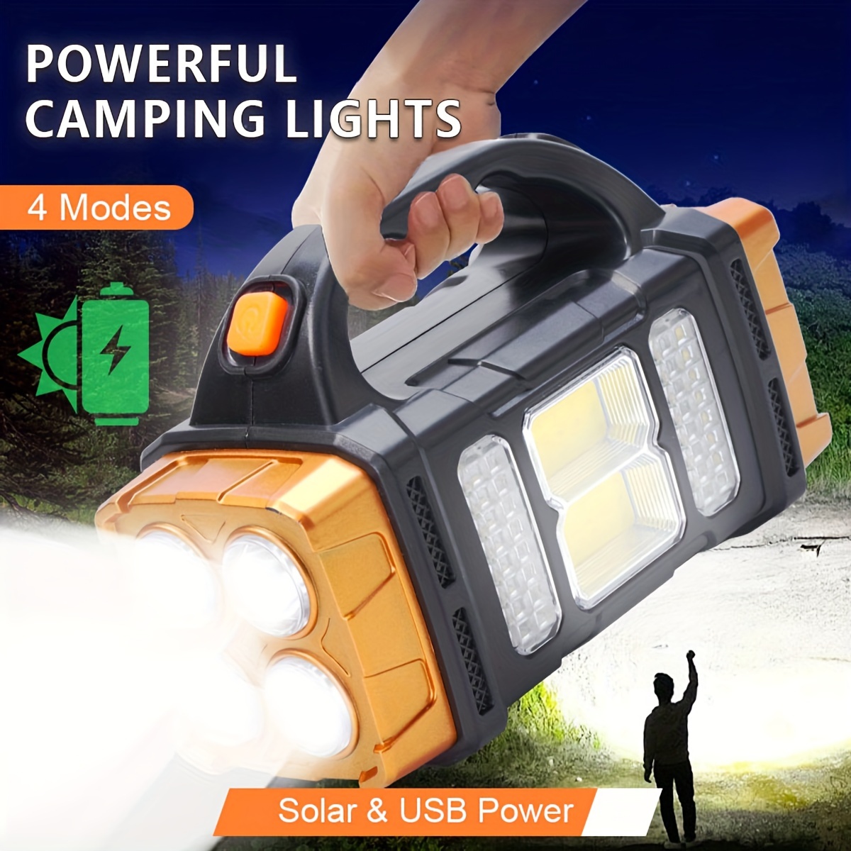 Outdoor Lighting Setup - New Upgrade Rechargeable High Power Solar