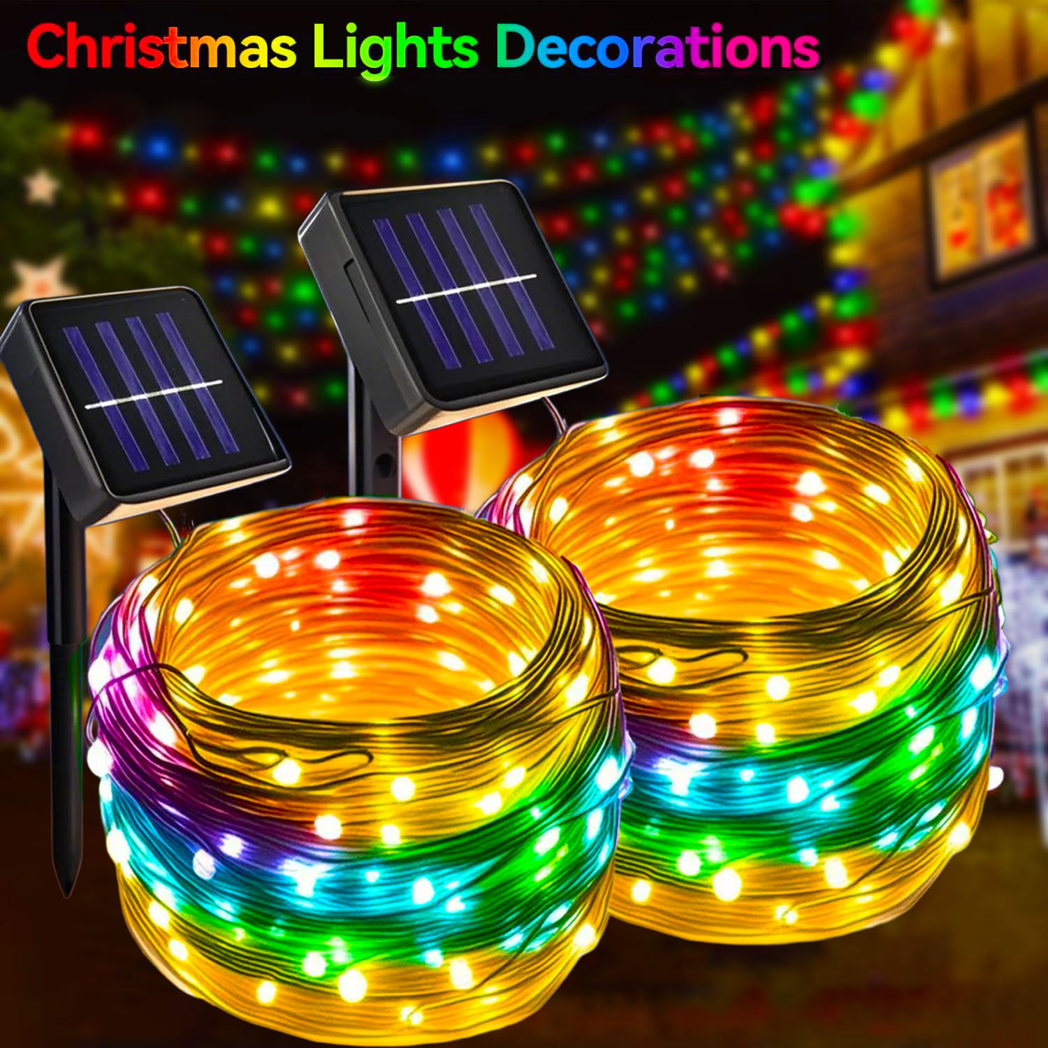 Xmas Outdoor Lighting Decorations - Christmas Outdoor Solar String Lights LED