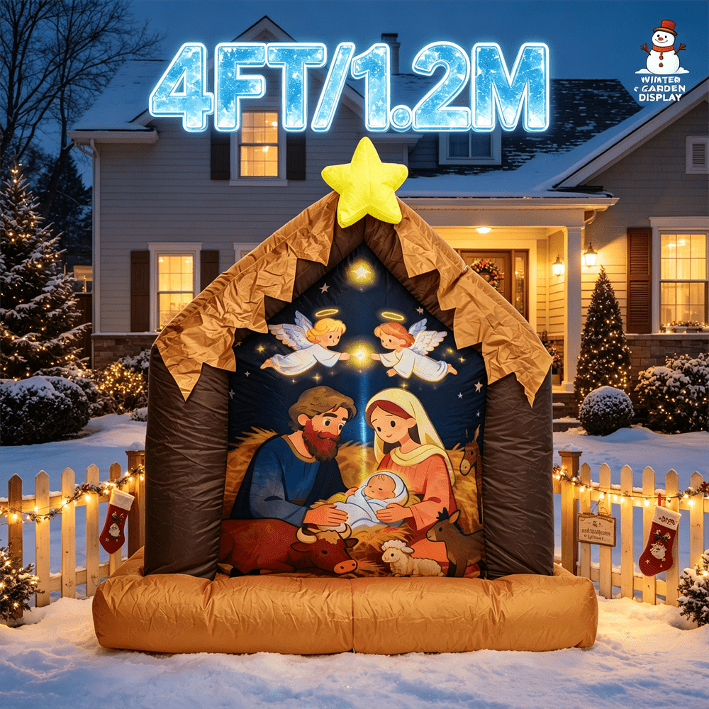 Xmas Outdoor Lighting Decorations - 4FT Christmas Inflatable Toy LED Light