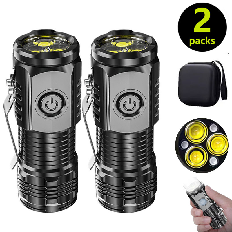 Outdoor Lighting Setup - Mini 3LED Flashlight With Pen Clip，Night