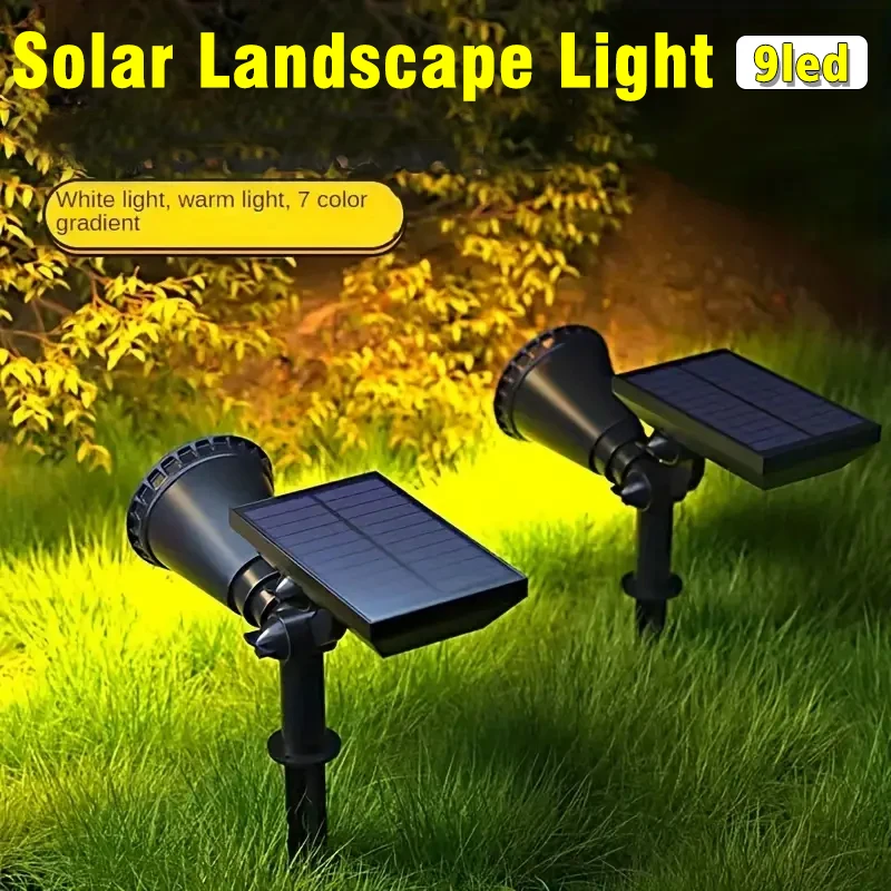 Outdoor Lighting On Trees - Solar LED Spotlight, 9-LED Outdoor Landscape