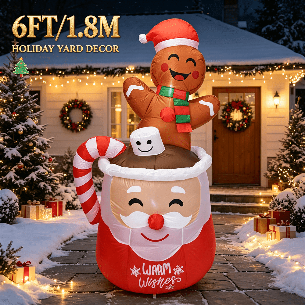 6FT Christmas Inflatable Toy L - Xmas Outdoor Lighting Decorations review and price