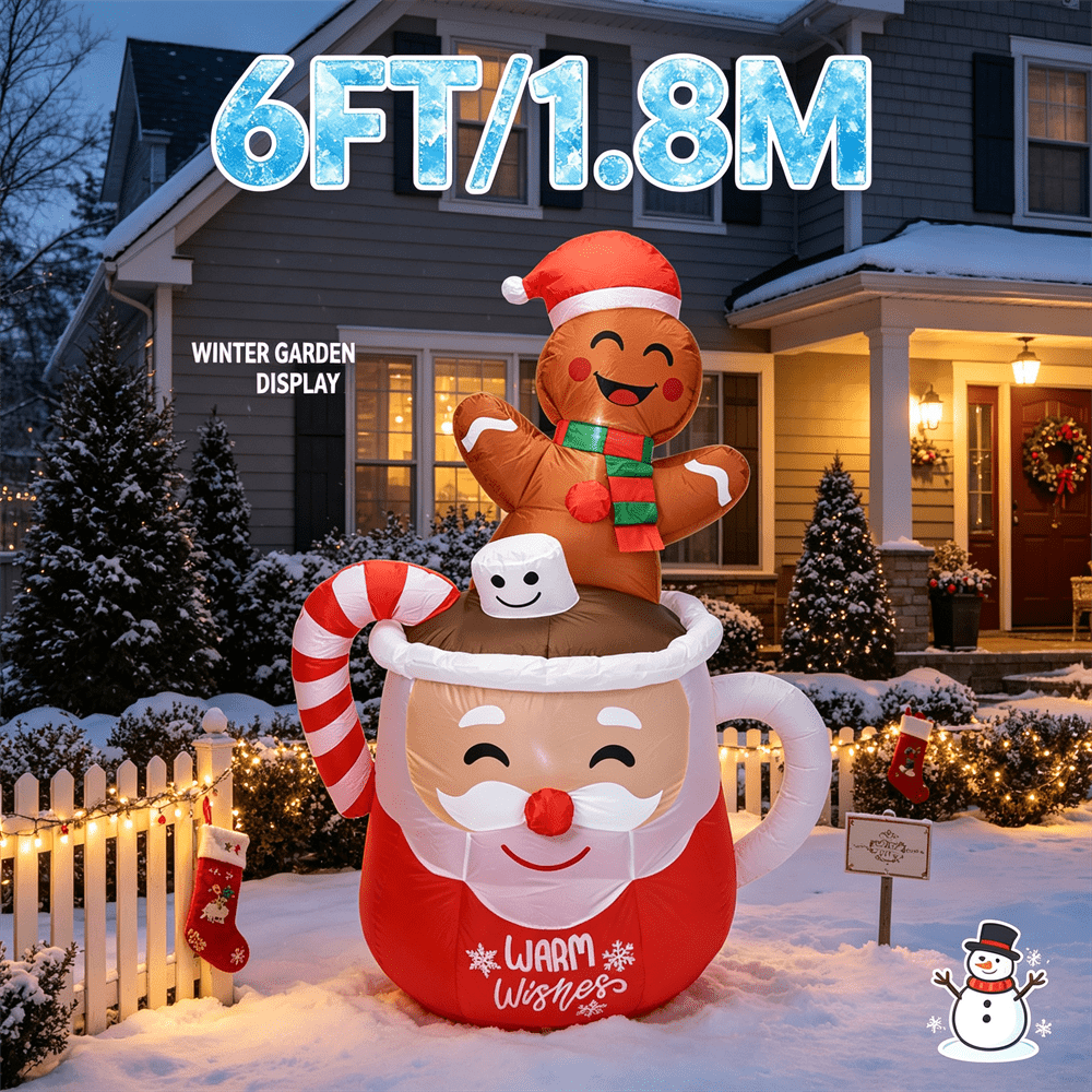 6FT Christmas Inflatable Toy L - Xmas Outdoor Lighting Decorations review and price