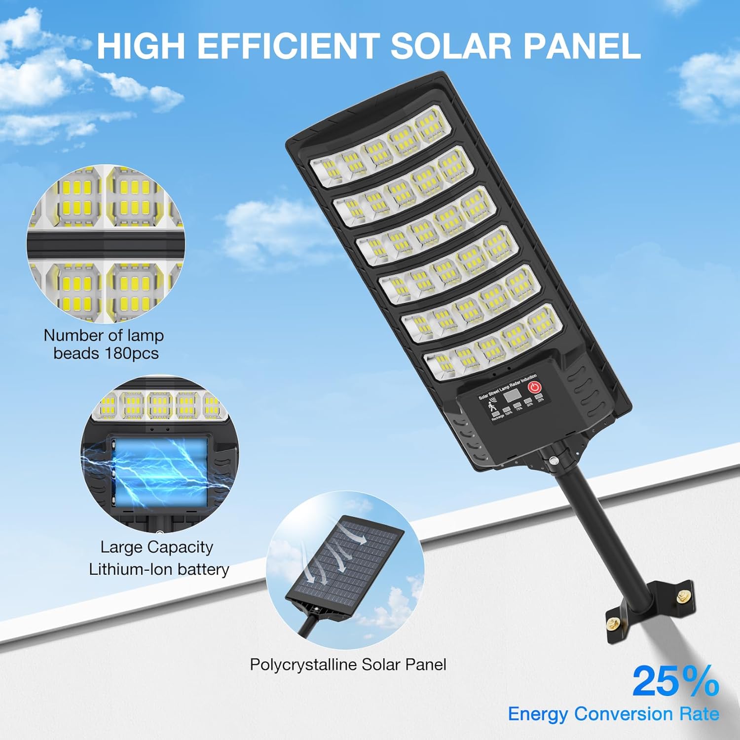 Solar Street Light with Pole M - Dusk To Dawn Bulb review and price
