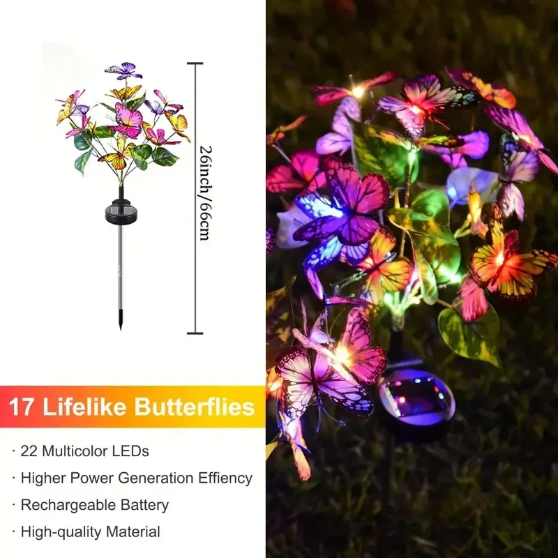 Solar LED Butterfly Garden Lig - Outdoor Lighting Gazebo review and price