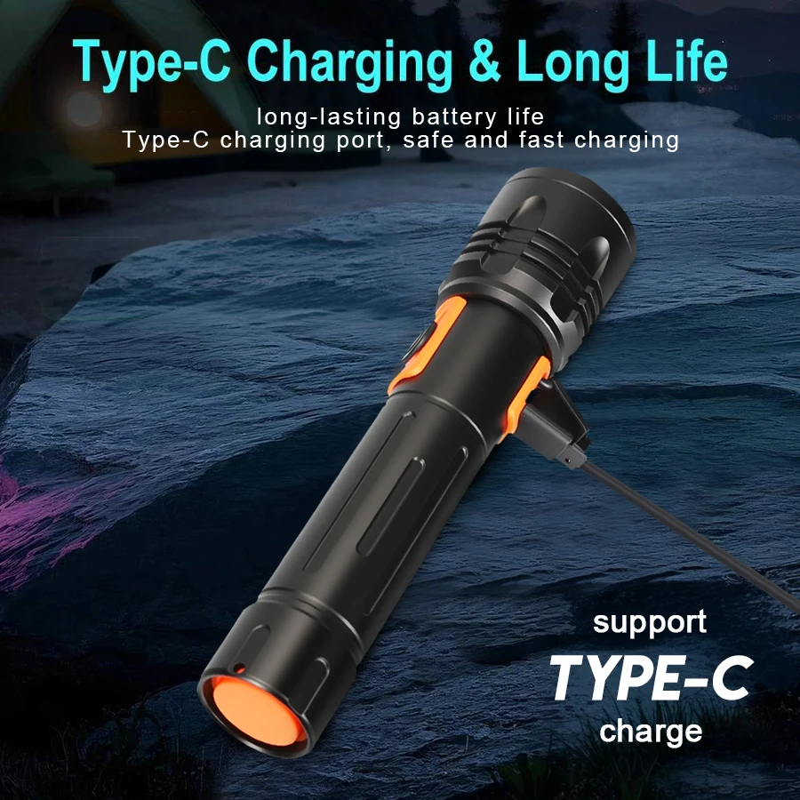 High Power LED Flashlight USB  - Outdoor Lighting Bulbs review and price