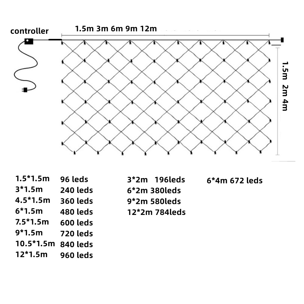 Christmas Net Lights 6mX4m Led - Xmas Outdoor Lighting Decorations review and price