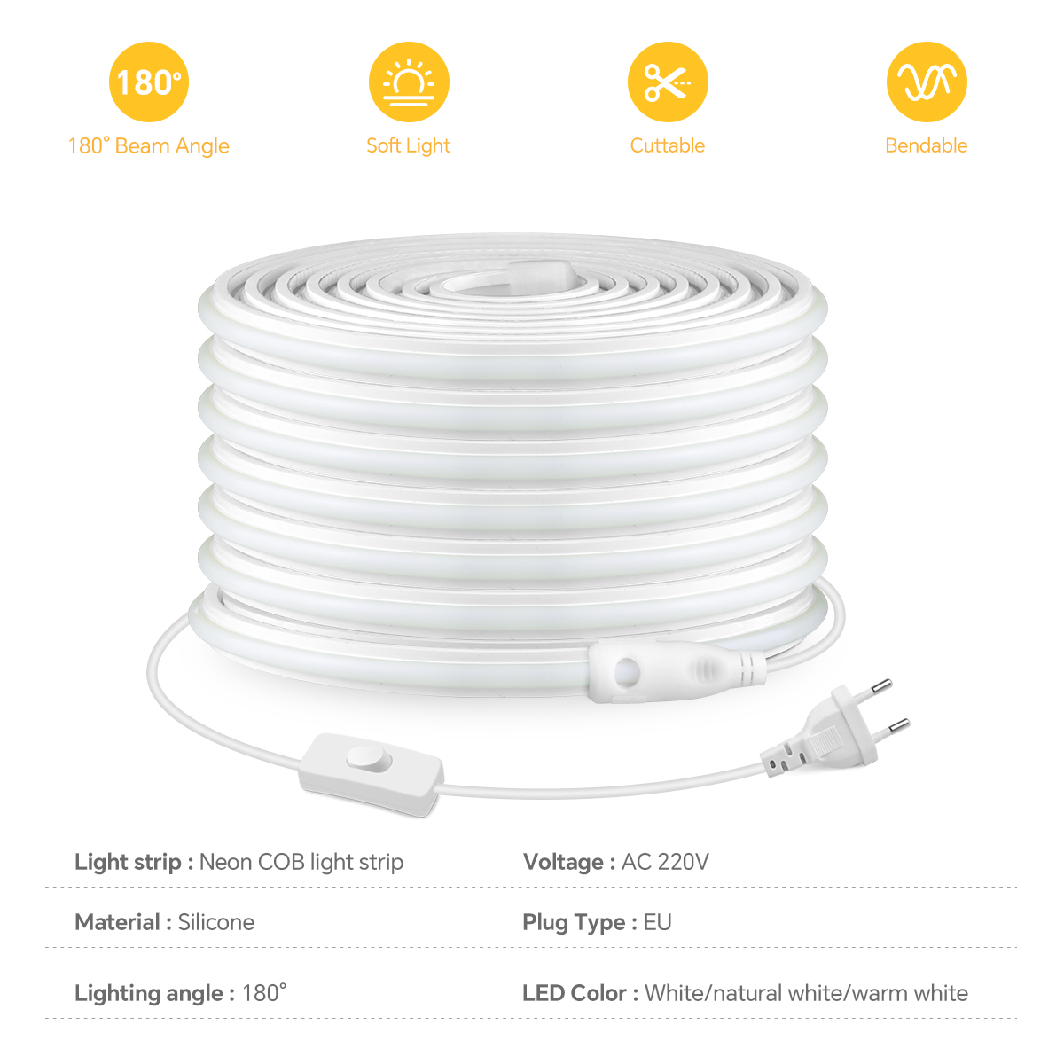 220V COB Led Strip High Densit - Outdoor Lighting Gazebo review and price