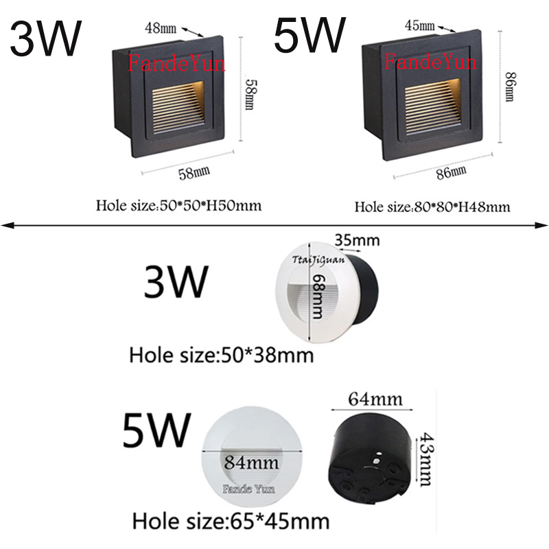 Dimmable 3W 5W Recessed LED Ou - Outdoor Lighting Recessed review and price