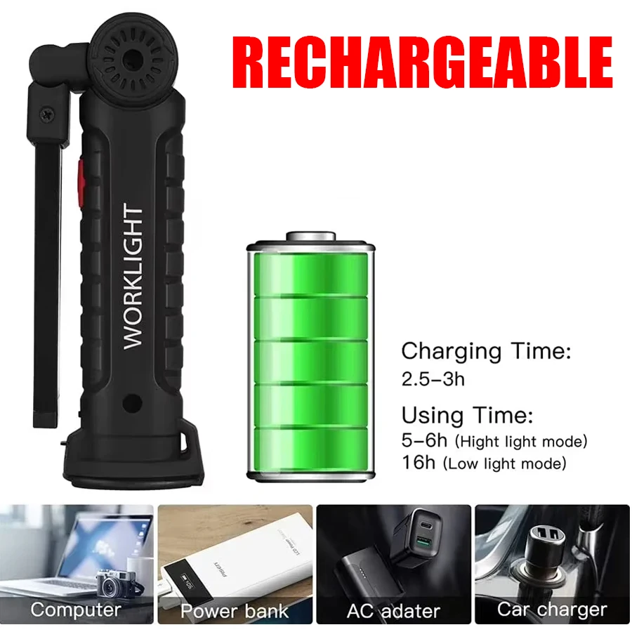 Rechargeable Magnetic Work Lig - Outdoor Lighting Bulbs review and price