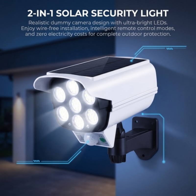 Solar Security LED Flood Light - Dusk To Dawn Bulb review and price
