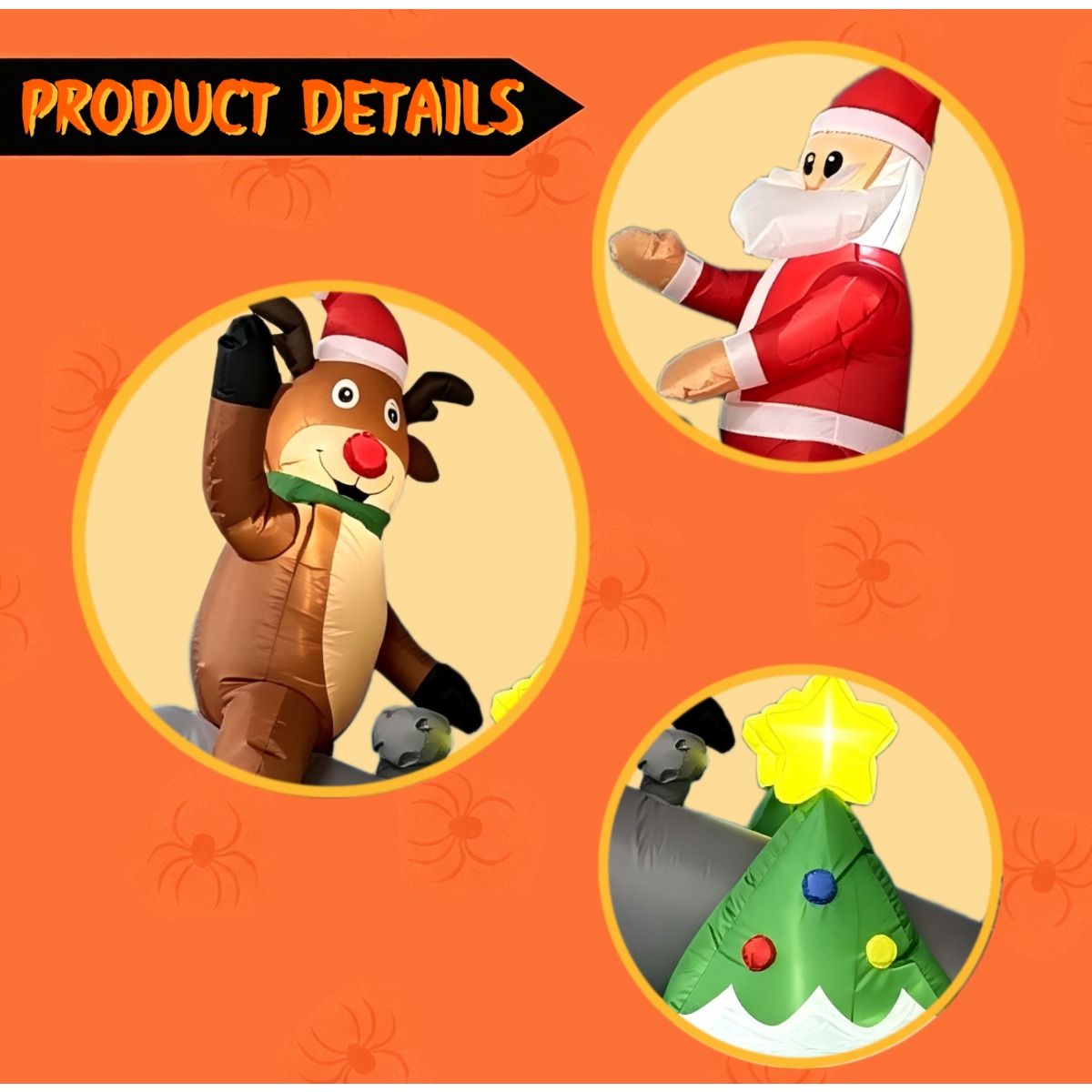Christmas Inflatable Toys Sant - Outdoor Lighting On Trees review and price