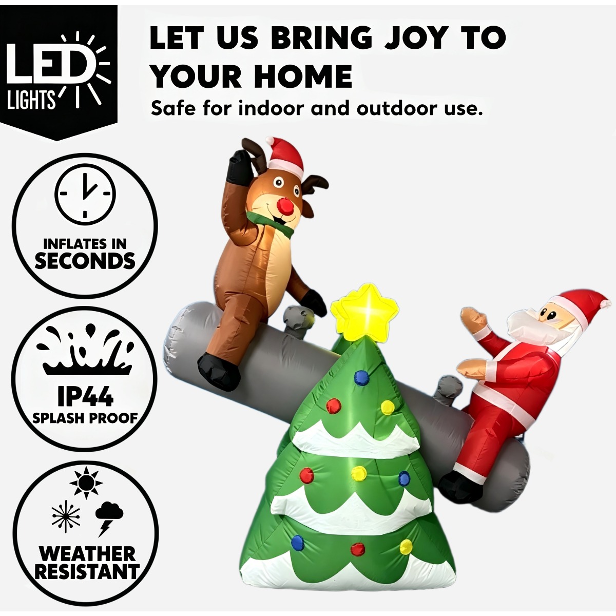 Christmas Inflatable Toys Sant - Outdoor Lighting On Trees review and price