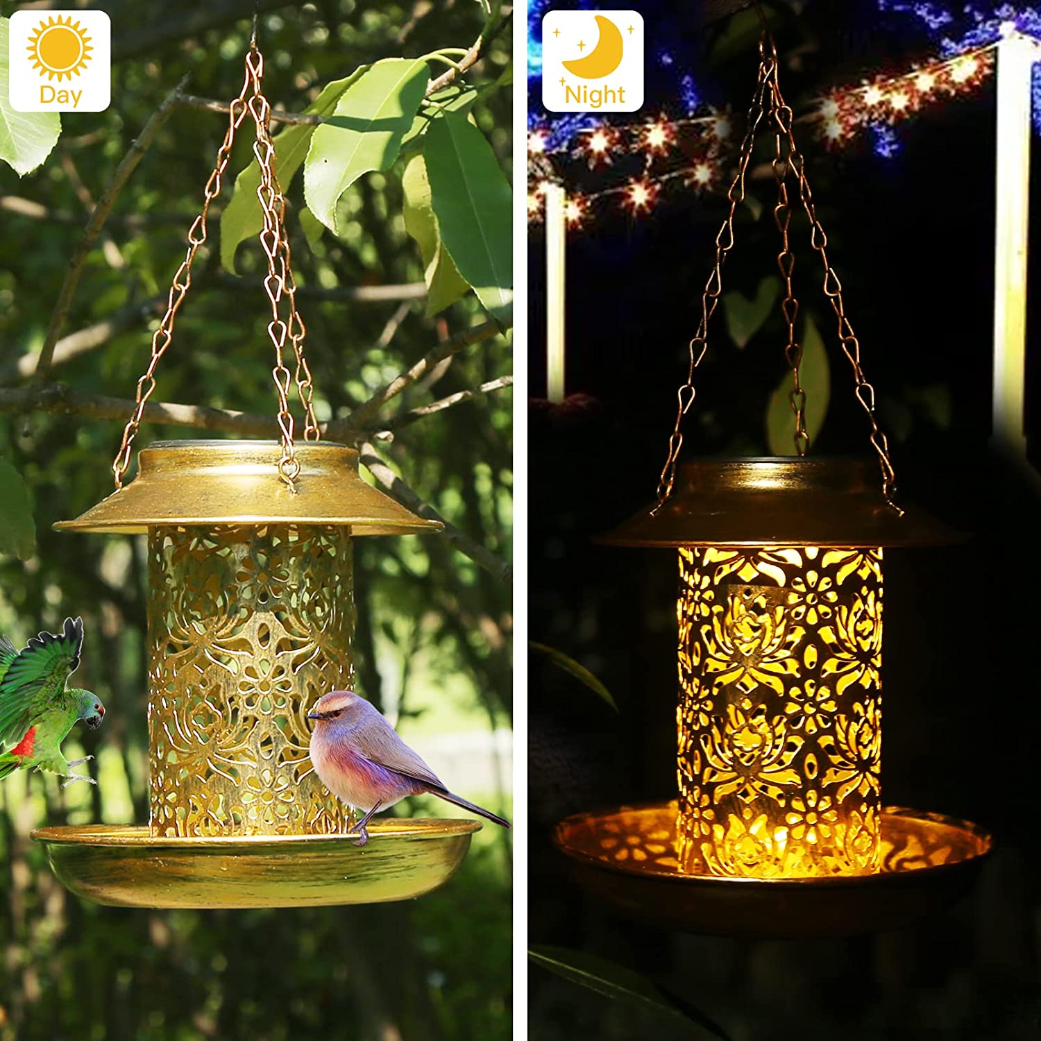 Solar Bird Feeder Metal Outdoo - Outdoor Lighting Ideas For Backyard review and price
