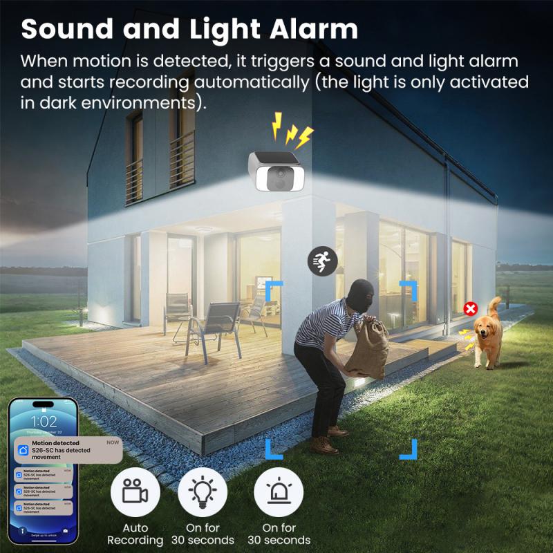 EOENK 3MP Outdoor Solar Camera - Outdoor Lighting And Camera review and price