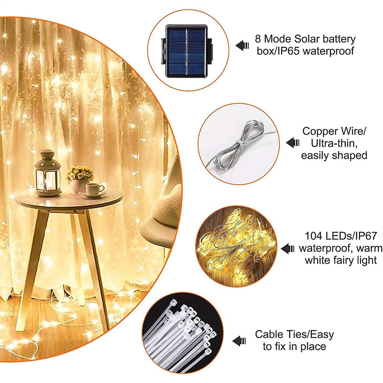 Solar Umbrella String Light 10 - Outdoor Lighting Gazebo review and price
