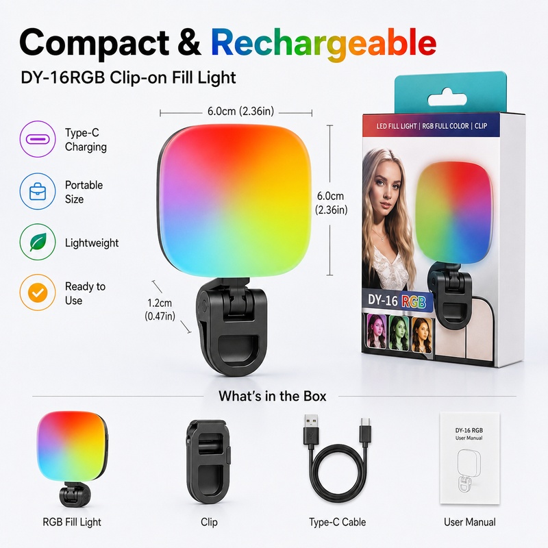 Portable RGB LED Fill Light Po - Outdoor Lighting And Camera review and price