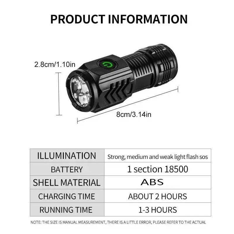 Mini 3LED Flashlight With Pen  - Outdoor Lighting Setup review and price
