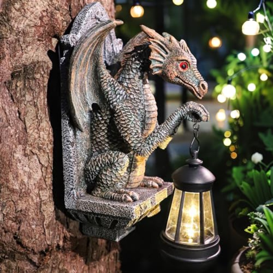 Dragon Statue Solar Lantern fo - Outdoor Lighting On Trees review and price