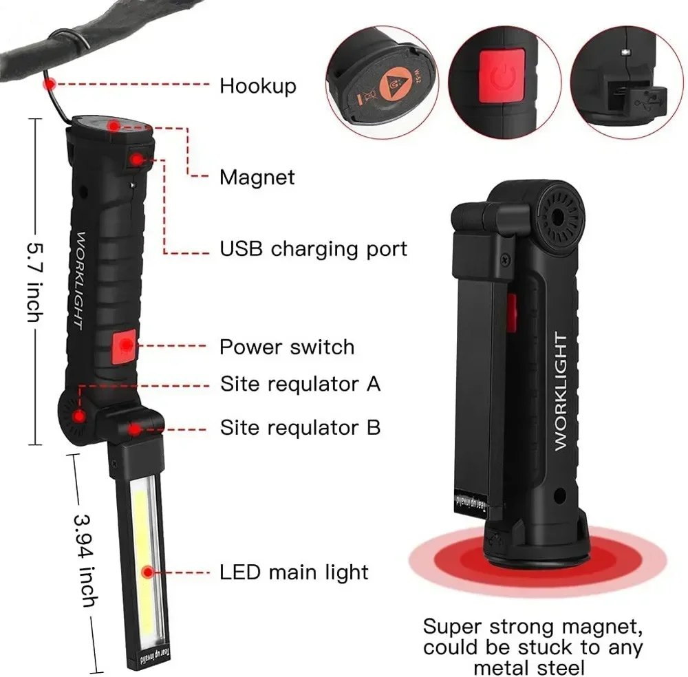 LED COB Flashlight USB Recharg - Outdoor Lighting Setup review and price