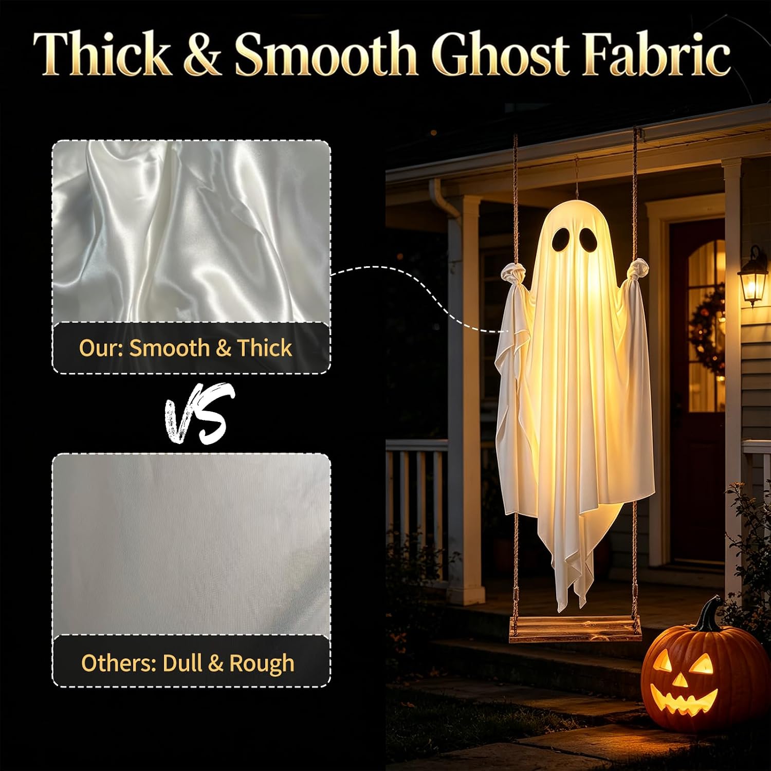 Halloween Glowing Ghost on Swi - Outdoor Lighting On Trees review and price