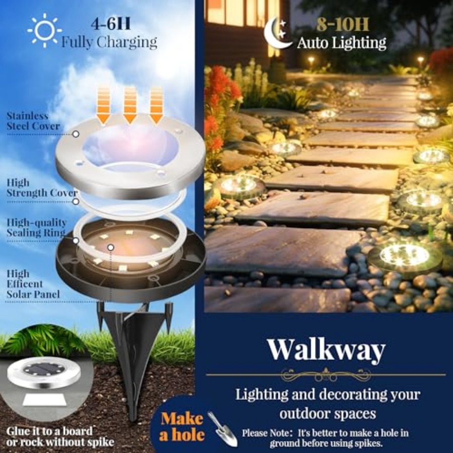 Solar Ground Lights Solar Ligh - Outdoor Lighting Ground review and price