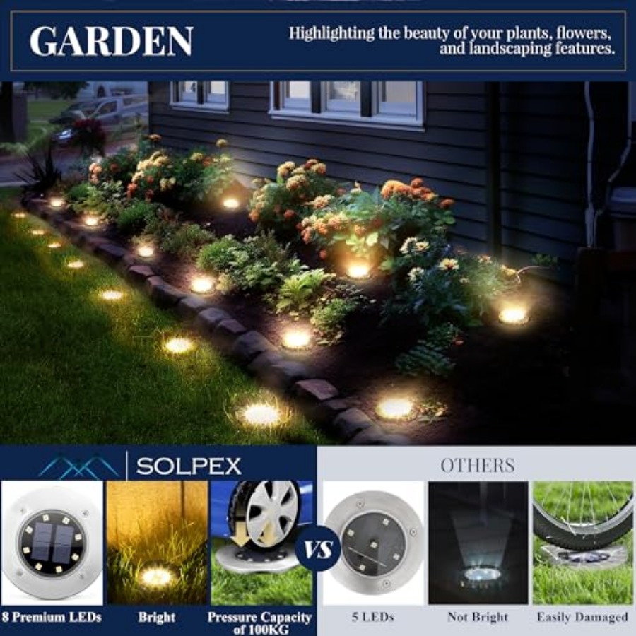 Solar Ground Lights Solar Ligh - Outdoor Lighting Ground review and price