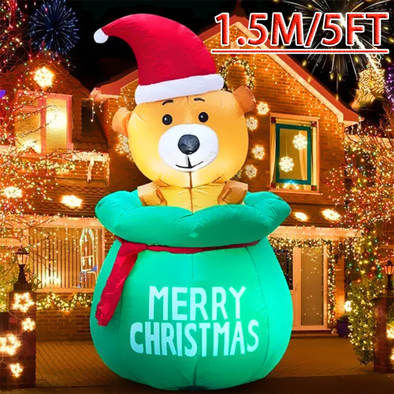 5FT Christmas Inflatable Decor - Xmas Outdoor Lighting Decorations review and price